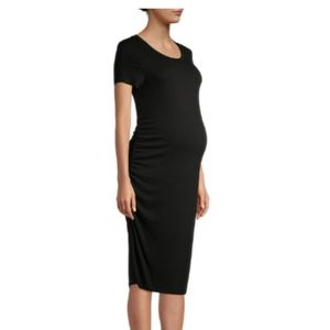 TIME AND TRU MATERNITY SHORT SLEEVE BLACK DRESS